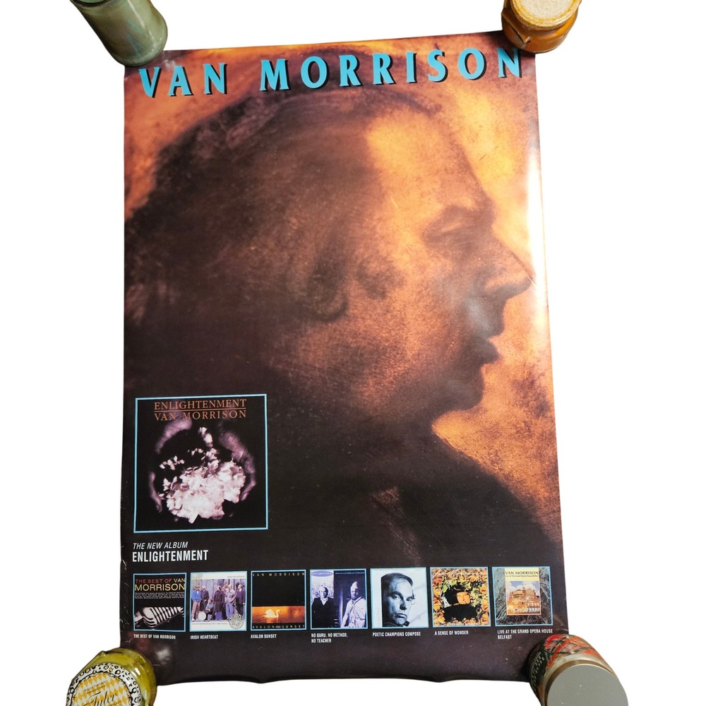 Van‎ Morrison Enlightenment Vintage 1991 Promo Album Poster 24x36 PolyGram Rock